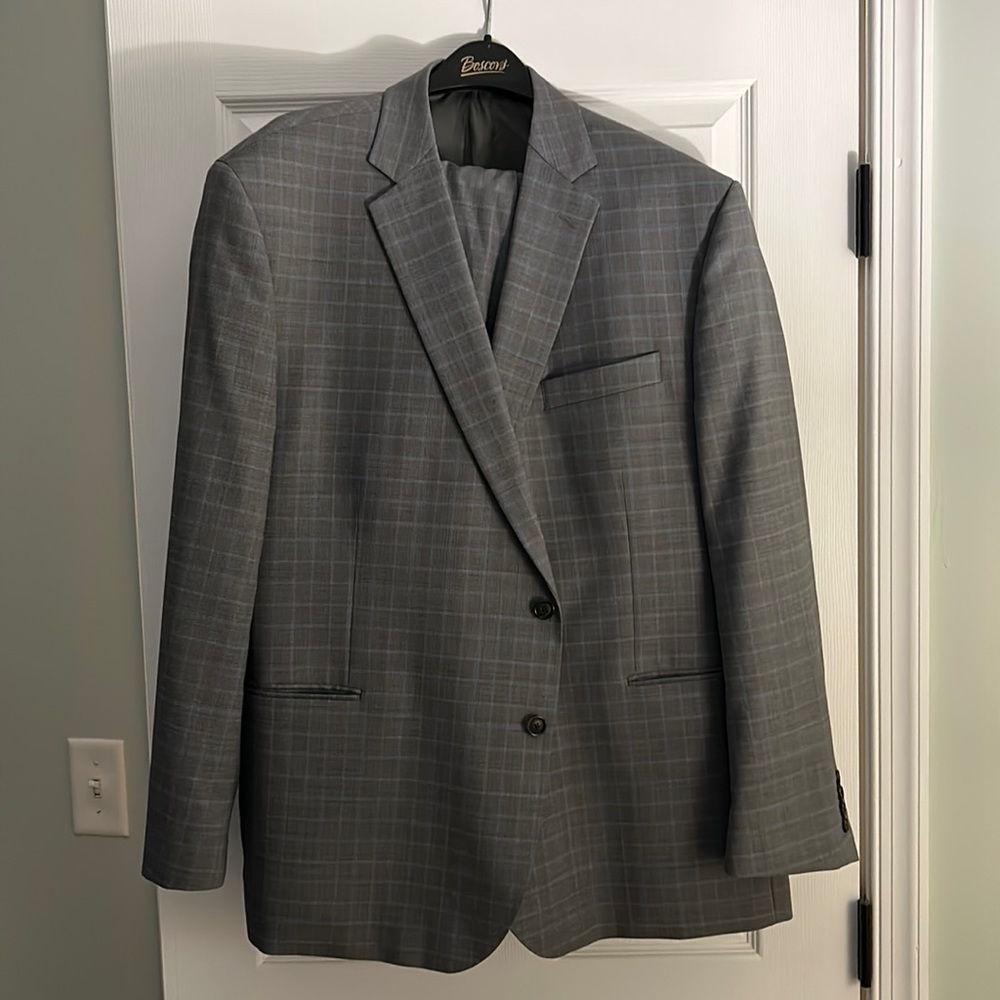 Stafford Men’s Suit - blue/gray checkered